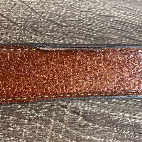 Mens Pre Owned Links & Kings Brown Italian Leather Golf Belt Size 40 - Picture 3 of 14
